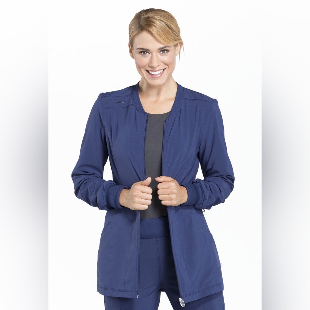 Cherokee Infinity Zip Front Scrub Jacket - image 1